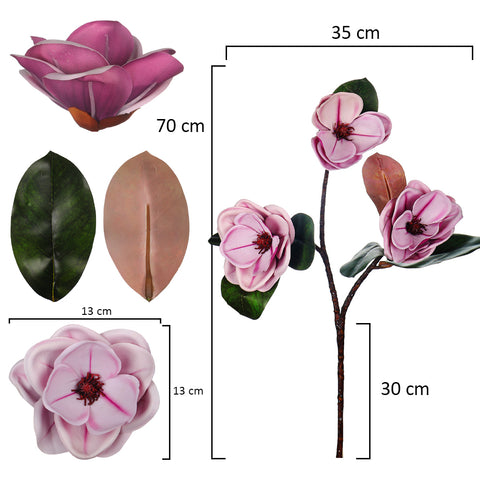 Silk magnolia flower
