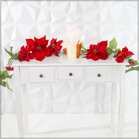 Holiday Poinsettia Garland