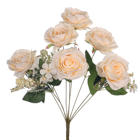 Silk Multi Coloured Rose Bush