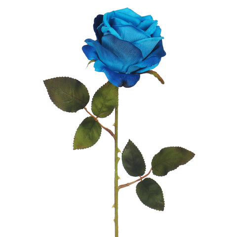 Artificial long stem roses for home decor