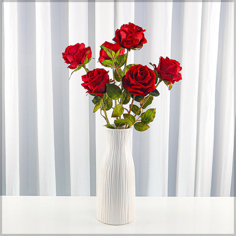Artificial roses with long stems