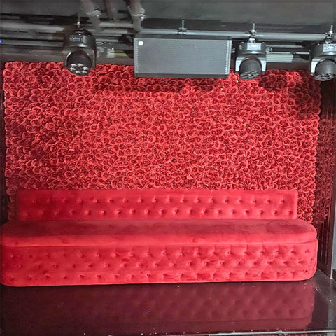 Faux rose wall