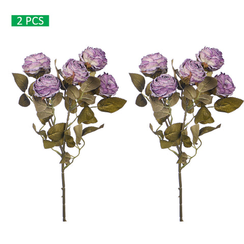 2-Pack Artificial 5heads Silk Single Stem Flowers