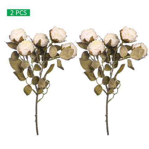 2-Pack Artificial 5heads Silk Single Stem Flowers