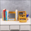 wooden book organizer