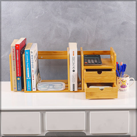 wooden book organizer