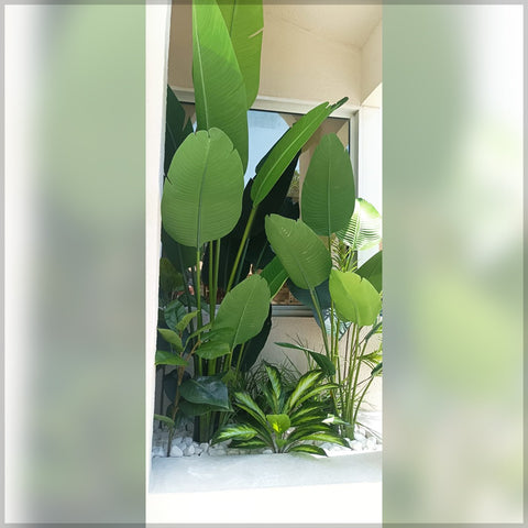 artificial plants banana leaf