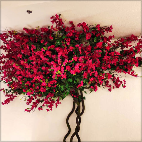 Artificial bougainvillea wall decor