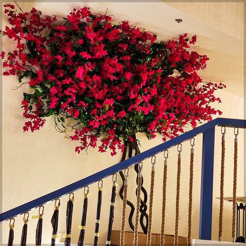 Bougainvillea wall decoration