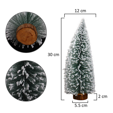 1Pack/ Piece Miniature Frosted Fake Christmas Tree  (Other Decoration Items not Included)