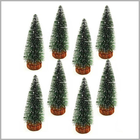 Mini Christmas Tree With Wooden Base per Pack/Piece ( other decoration items not included)