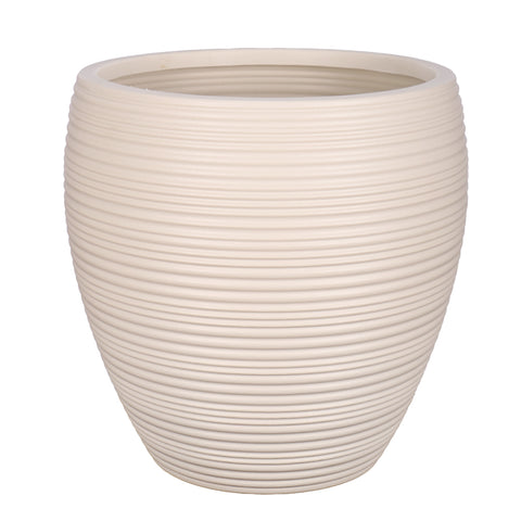 Ribbed Design Plastic Planter