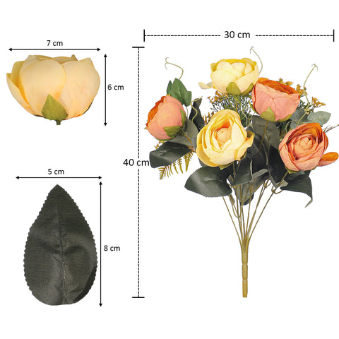 Faux Silk Cabbage Roses