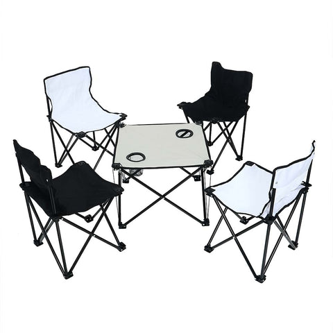foldable camping chairs with table