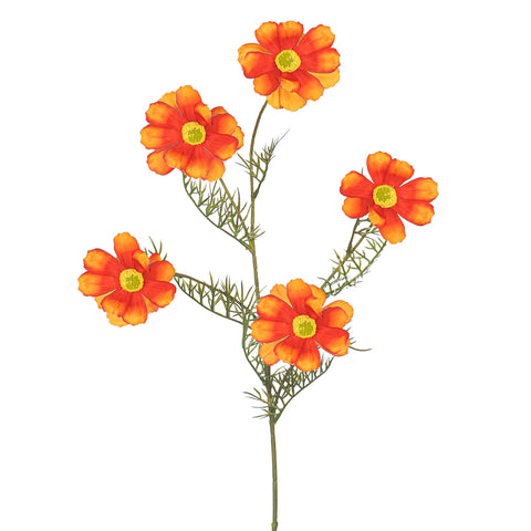 Faux cosmos flowers for decor
