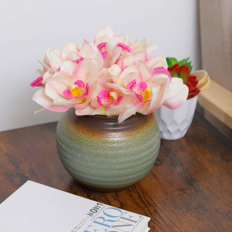 Artificial orchid flower arrangements
