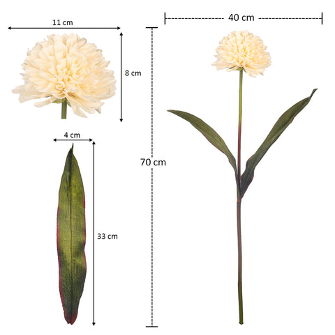 Artificial daisyball flower stem
