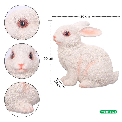 Resin bunny figurine for outdoor garden