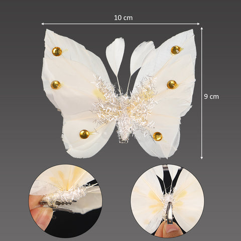 Real feather clip