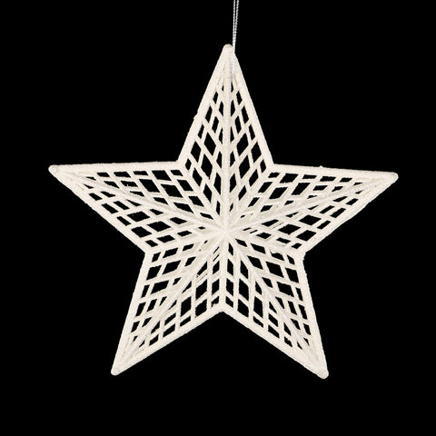 Decorative white hanging stars