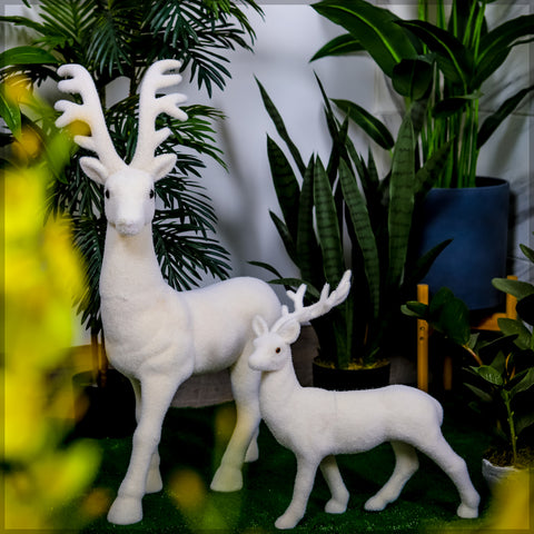 White animal decor statue