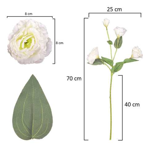 Faux eustoma flowers