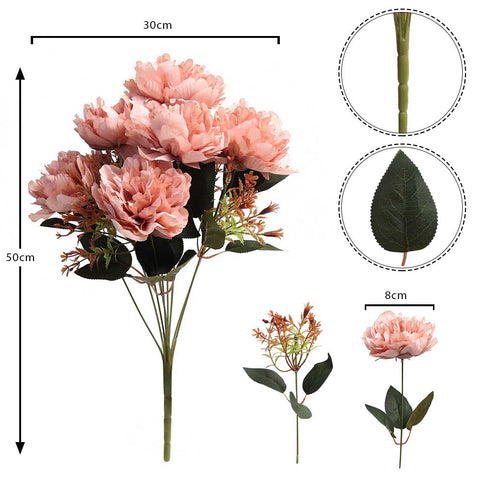 Artificial Floribunda Roses for Decoration