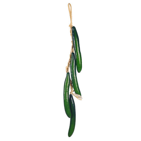Hanging fake vegetables