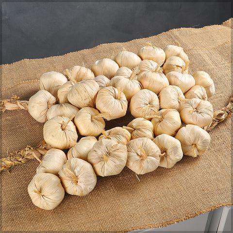 Braided garlic strand