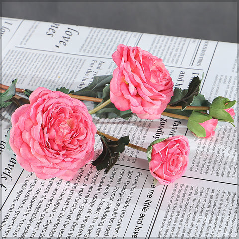 Realistic silk rose