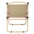 wooden armrest outdoor camping chair