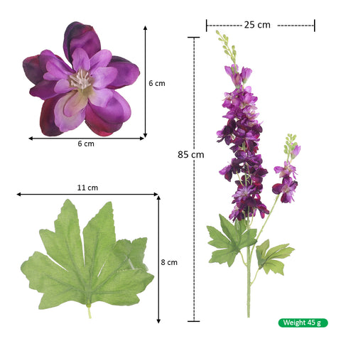Silk Delphinium Spray Flowers