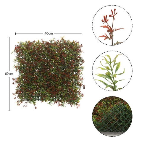 Faux red greenery
