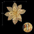 Holiday artificial poinsettia with glitter
