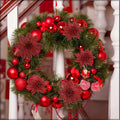 Festive poinsettia Christmas tree decor