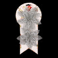 Sparkling Christmas floral ornaments