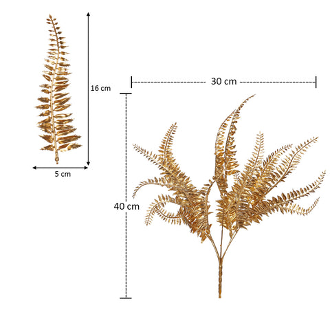 1 Bunch Golden Fern Leaves (Vase not Included)