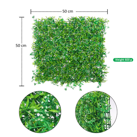 Faux green wall panels