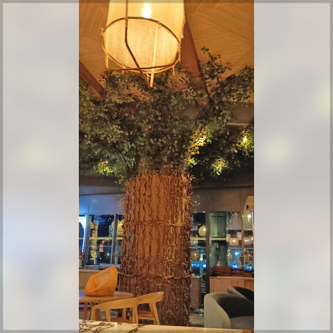 indoor ceiling greenery installation