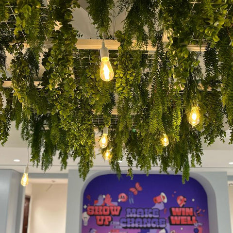 Faux Tropical Plants Wall