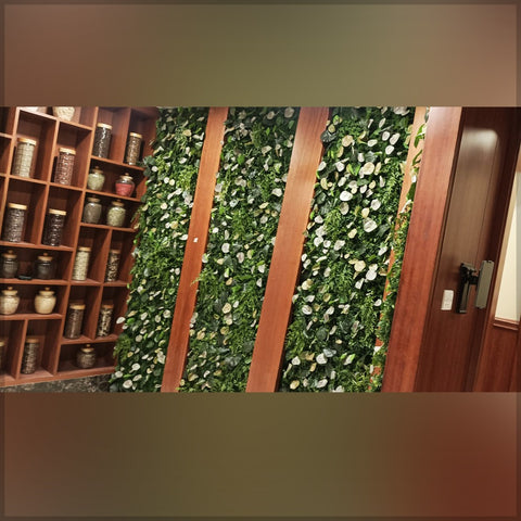faux plants wall decoration