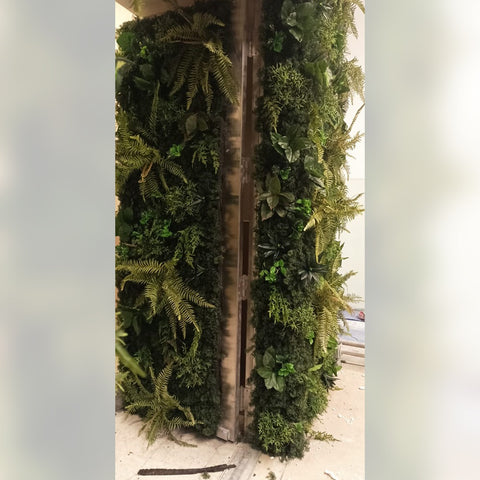 faux green wall panels