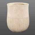 elegant footed concrete pot