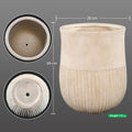modern footed concrete pot