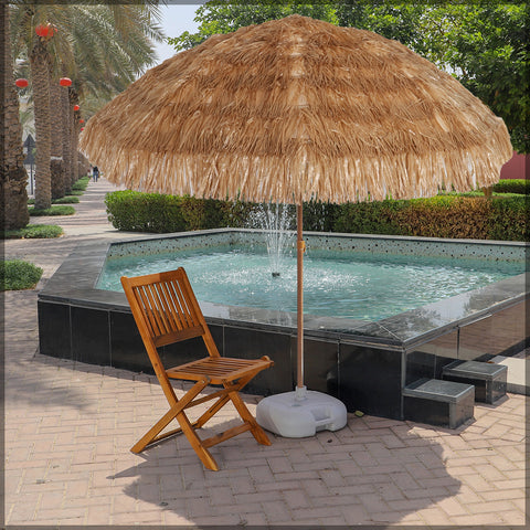 Outdoor Straw Umbrella for Garden and Poolside