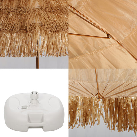 Outdoor Hawaiian Style Straw Umbrella Without Base