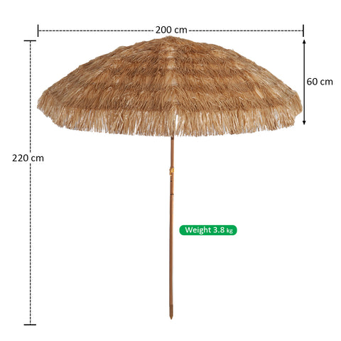 Tiki Umbrella with UV Protection for Outdoor Use