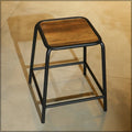 metal wood stool