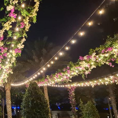 Outdoor hotel setup