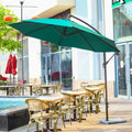 green cantilever umbrella dubai